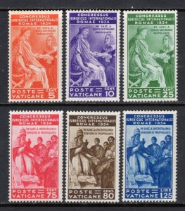 VATICAN Sc#41-6 1935 Intl. Judicial Congress MNH