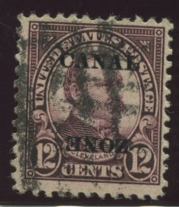 Canal Zone 76a ZONE Inverted Used Stamp with PF Cert HZ96