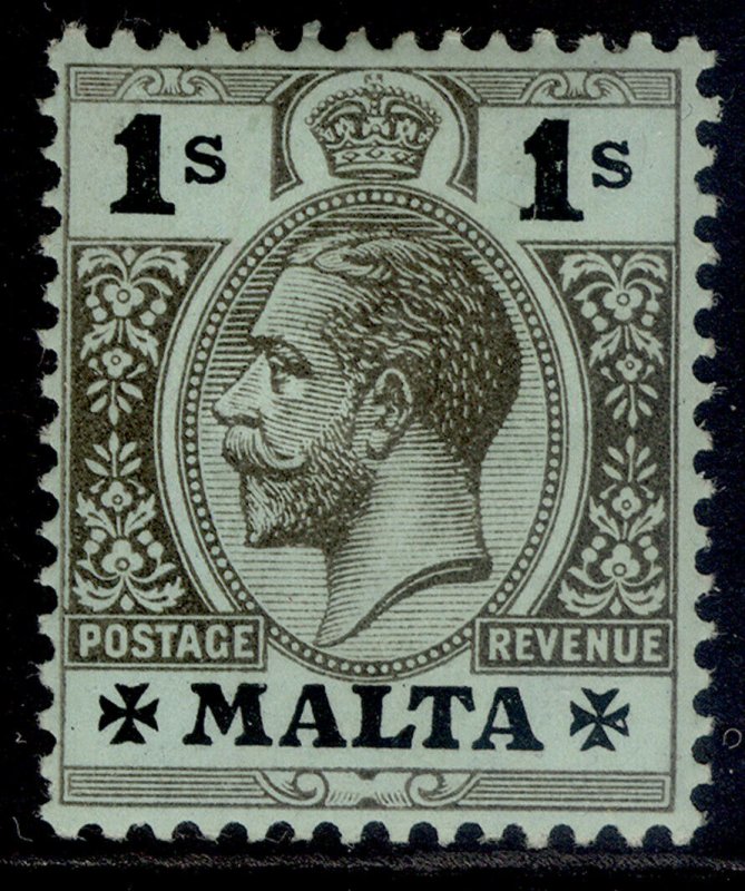 MALTA GV SG81b, 1s black/green, LH MINT. Cat £19. 