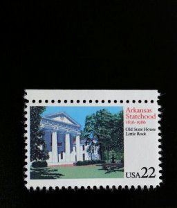 1986 22c Arkansas Statehood, Old State House Little Rock Scott 2167 Mint F/VF NH