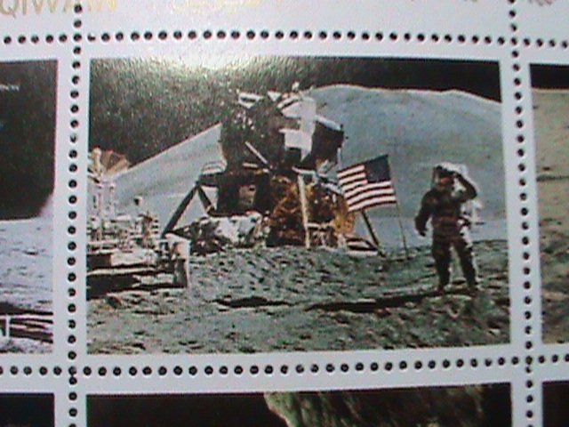 UMM AL QIWAIN STAMP -SPACE AND FIRST MAN ON THE MOON- COMPLETE LARGE CTO SHEET