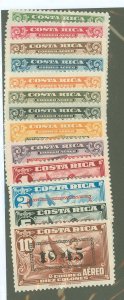 Costa Rica #C104-16  Single (Complete Set)