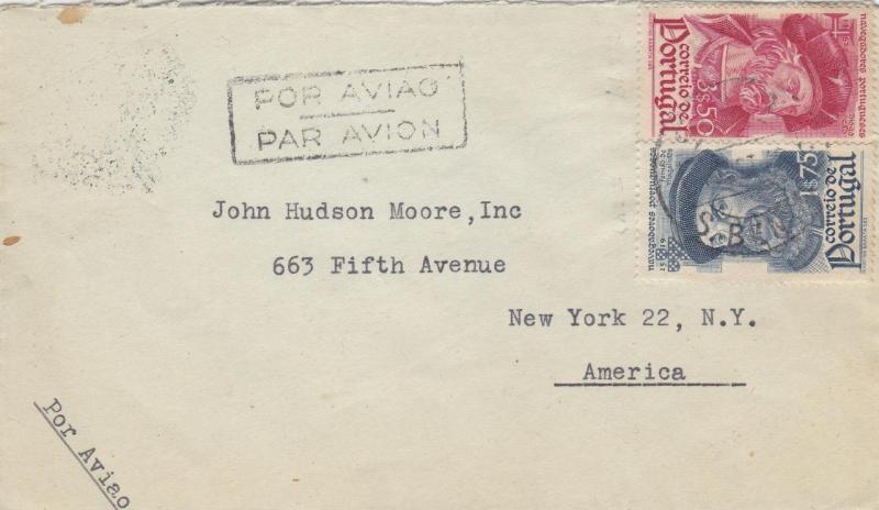 1945, Portugal to New York, NY, Airmail (24087)