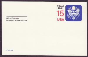 UZ4 Official Mail mint postal card