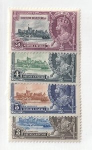 BRITISH HONDURAS # 108-111 1935 KGV SILVER JUBILEES - VF- MVLH