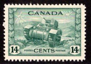 259, Scott, 14c, MNH, VF/XF, Ram Tank, 1942, Canada Postage Stamp