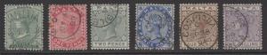 MALTA SG20/8 1885-90 DEFINITIVE SET FINE USED