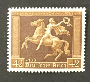 (BJ Stamps) GERMANY, B119, 1938, 42 + 108pf deep brown, FVF, OG, MNH. CV $125.00