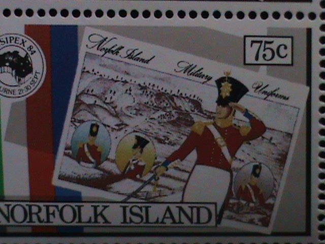 NORFOLK ISLAND 1984-SC#346a AUSIPEX'84 STAMP SHOW -MNH STRIP VERY FINE-