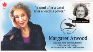 CA21-059, 2021, Margaret Atwood, First Day of Issue, Pictorial Postmark, Toronto