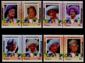 Tuvalu Nui 49-52 Specimen o/p MHN  Queen Mother 85th Birthday