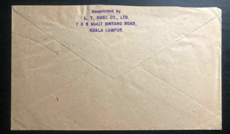 1948 Kuala Lumpur Malaya Airmail Cover To Goteborg Sweden BMA