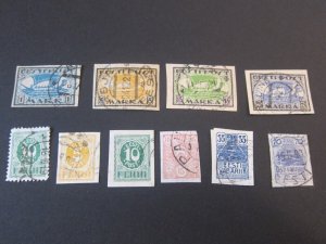 Estonia 1919 Sc 28-37 set FU