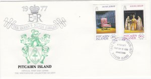 Pitcairn Islands # 161-162, Queen Elizabeths Silver Jubilee, First Day Covers