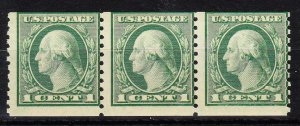 MOstamps - US Scott #490 Mint OG NH Coil Strip of 3 - Lot # HS-E97