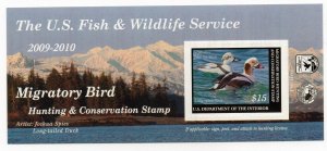 USA Scott RW76A - SELF ADHESIVE FEDERAL DUCK STAMP, 2009, MNH