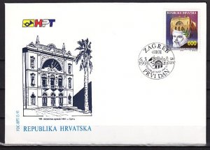 Croatia, Scott cat. 156. National Theater issue. First day cover. ^