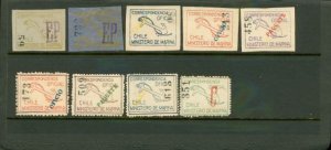 Chile Lot , 9 stamps