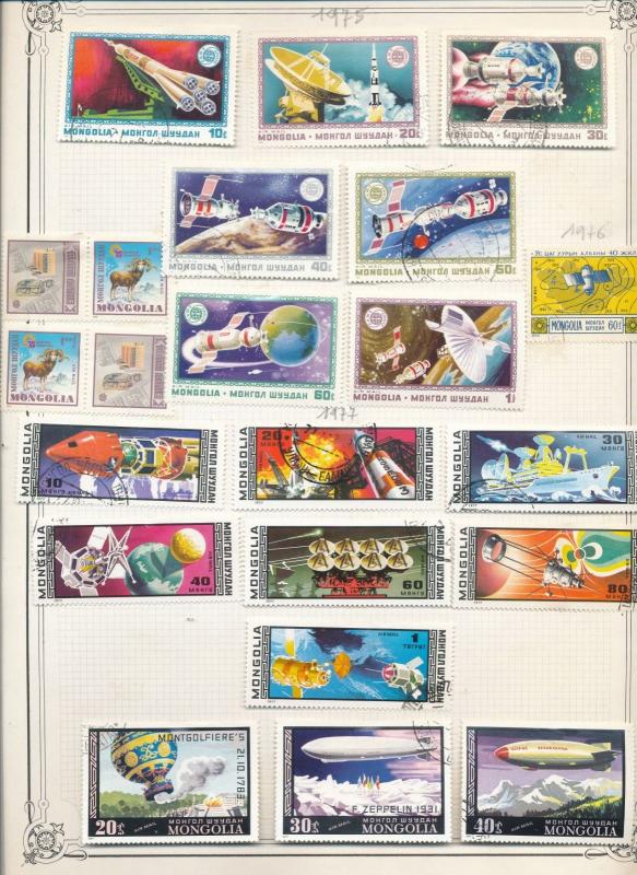 Mongolia 1960s/70s Space Sport Wildlife Aviation M&U(80+Stamps) Au7648