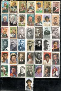 1744/5349 Black Heritage True Complete Set Of 43 Stamps Mint/nh 