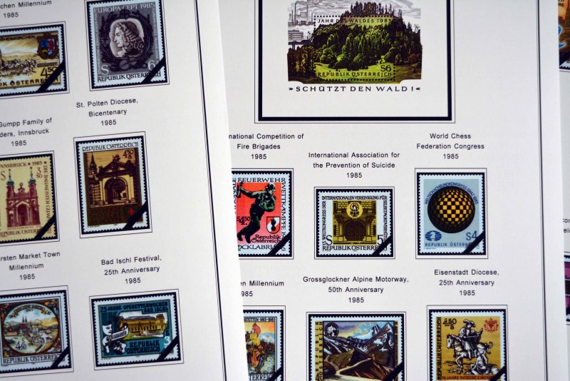 COLOR PRINTED AUSTRIA 1850-2010 STAMP ALBUM PAGES (317 illustrated pages)