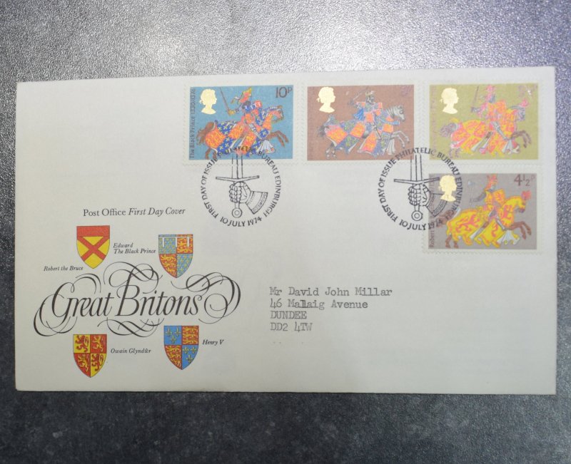 GB  Stamps  FDC  Great Britons   1977     1  ~~L@@K~~