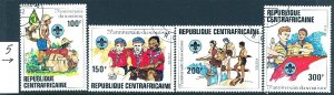 Central Africa; 1982: Sc. # 497-500:  Used CTO Cpl. Set