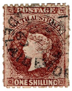 (I.B) Australia - South Australia Postal : 1/- Chestnut (SG 60)