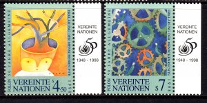 UN - Austria 1998 Human Rights Complete Mint MNH Set SC 244-245