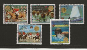 Thematic Stamps Sports - PARAGUAY 1989 OLYMPIC Gold medalists 5v used