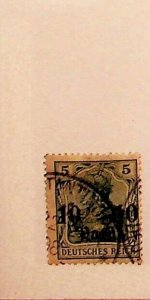 GERMAN OFFICES IN TURKEY Sc 43 USED ISSUE OF 1906 - 1p ON 5pf - LOT1