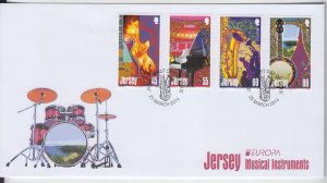 Jersey 2014, 'Music Europa,  Set of 4  on FDC