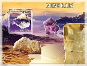 SAO TOME - 2007 - Minerals - Perf Souv Sheet - Mint Never Hinged