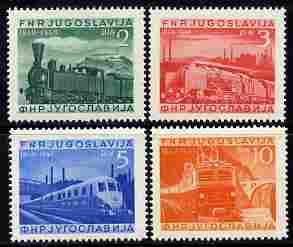 Yugoslavia 1949 Railway Centenaryperf set of 4 mounted mi...