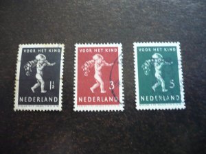 Stamps - Netherlands - Scott# B118,B120,B121 - Used Part Set of 3 Stamps