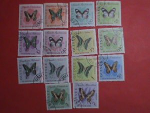 GUINA STAMP:1963 SC#291-304 COLORFUL-BEAUTIFUL-LOVELY BUTTERFLIES CTO-LARGE SET