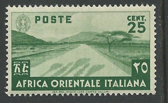 Italian East Africa # 7  Desert Road  (1) Unused VLH