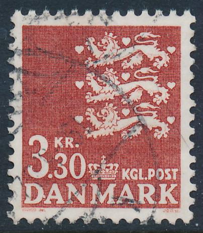Denmark Scott 644 (AFA 722), 3.30kr State Seal, F-VF used