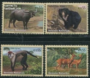 United Nations, Vienna 2004, Endangered Animals 4v, MNH