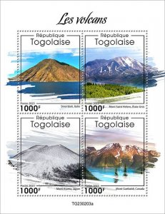 TOGO - 2023 - Volcanoes - Perf 4v Sheet - Mint Never Hinged