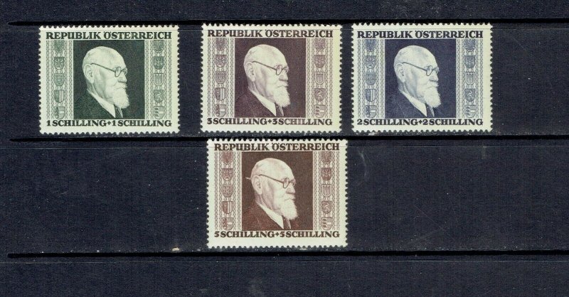 AUSTRIA - 1946 KARL RENNER SEMI-POSTAL ISSUE - SCOTT B167 TO B170 - MNH