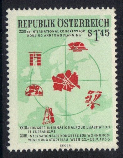 Austria  #612  MNH  1956   town planning congress