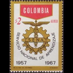 COLOMBIA 1967 - Scott# C494 Apprenticeship Set of 1 LH