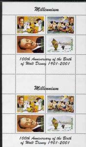 Angola 2000 Millennium & Birth Centenary of Walt Disn...