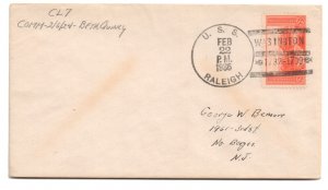 USS RALEIGH (CL-7) Light Cruiser • 1930 Naval Cover WASHNGTON 1722-1799 Cancel
