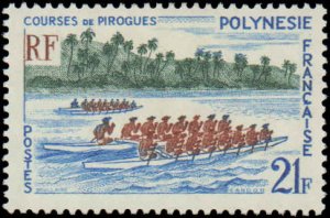 French Polynesia #228-232, Complete Set(5), 1967, Hinged