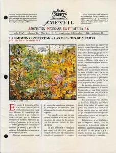 G)1996 MEXICO, AMEXFIL MAGAZINE, SPECIALIZED IN MEXICAN STAM