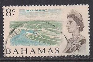 Bahamas 1966 QE2 8c SG 300 used ( E878 )