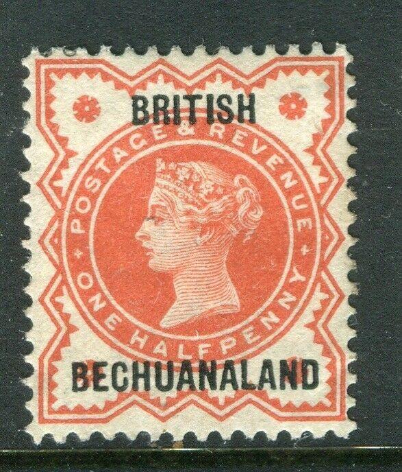 BECHUANALAND; 1897 early QV Optd. issue Mint hinged Shade of 1/2d. value