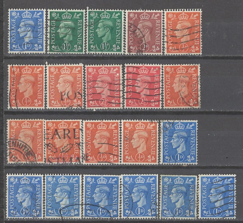 COLLECTION LOT # 3848 GB #280-4 21 STAMPS INVERTED WTMK 1937+ SWCV+$23